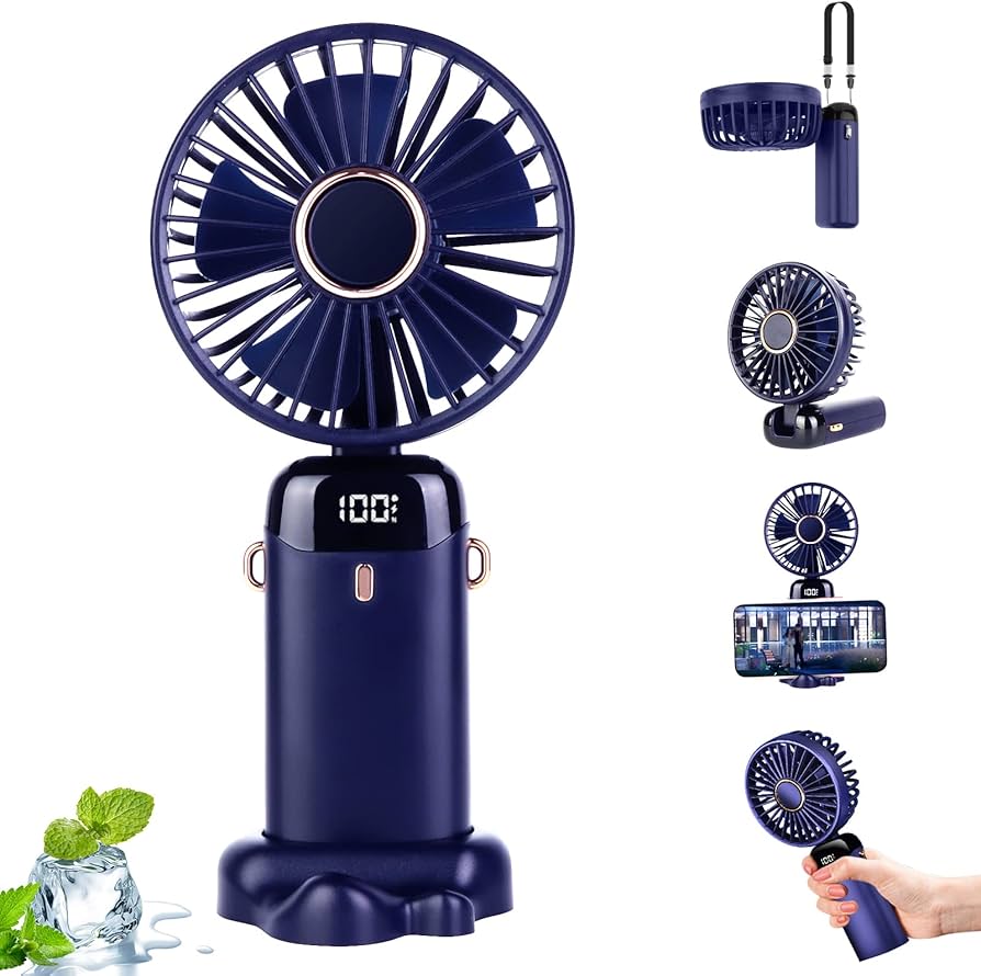 N15 LED Digital Display Rechargeable Mini Hand Fan